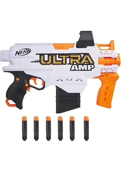 Nerf Ultra Amp Dart Tabancası F0954 – Tam Otomatik Nerf Ultra Blaster 6 Dart Şarjörlü 36m Menzil