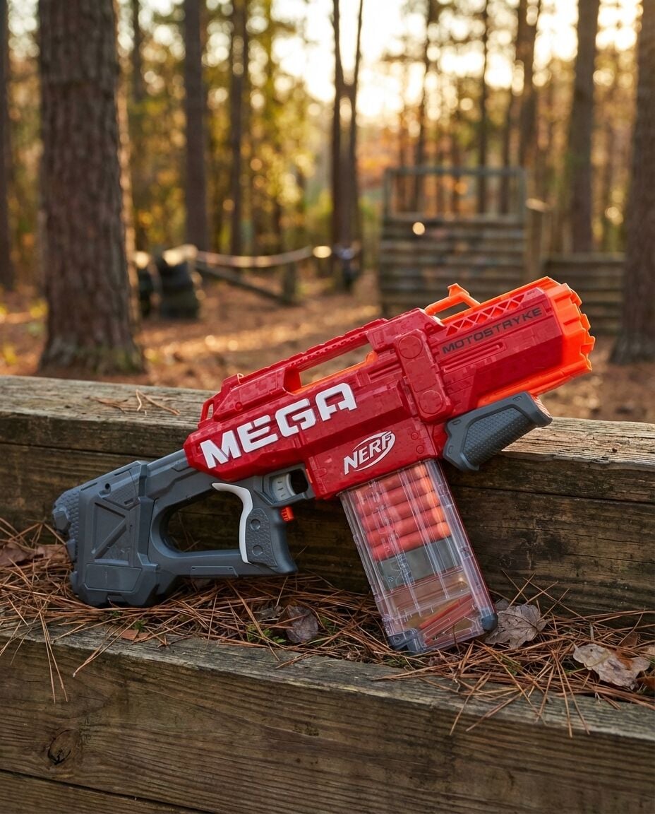 Nerf Mega Motostryke E6474 Motorlu Dart Tabancası – 10'lu Şarjörlü
