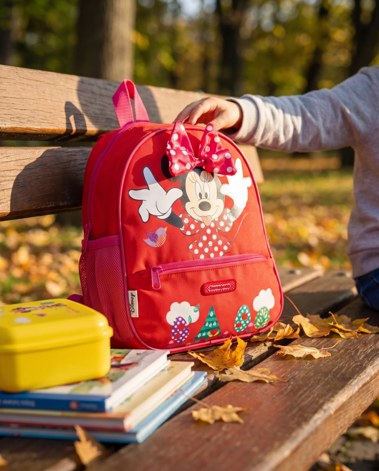 Samsonite Minnie Mouse Çocuk Sırt Çantası Disney Lisanslı Kreş ve Anaokulu Çantası 7 Litre Kırmızı
