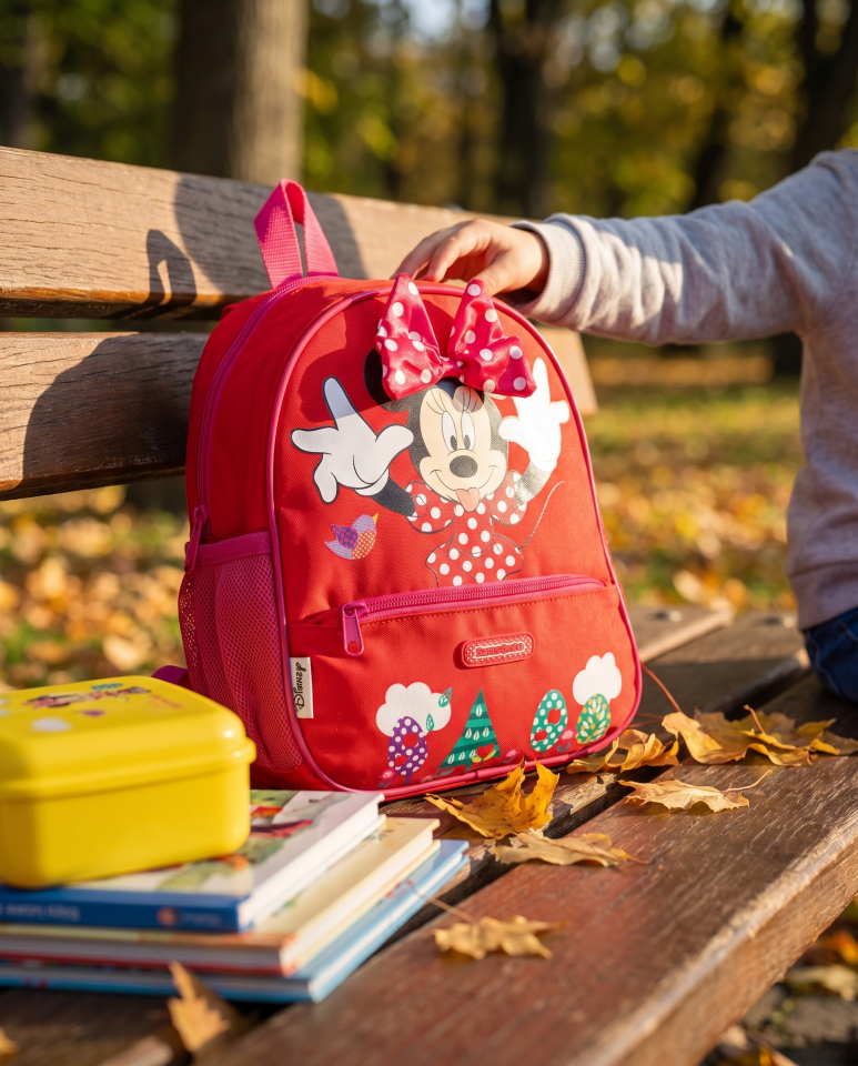 Samsonite Minnie Mouse Çocuk Sırt Çantası Disney Lisanslı Kreş ve Anaokulu Çantası 7 Litre Kırmızı