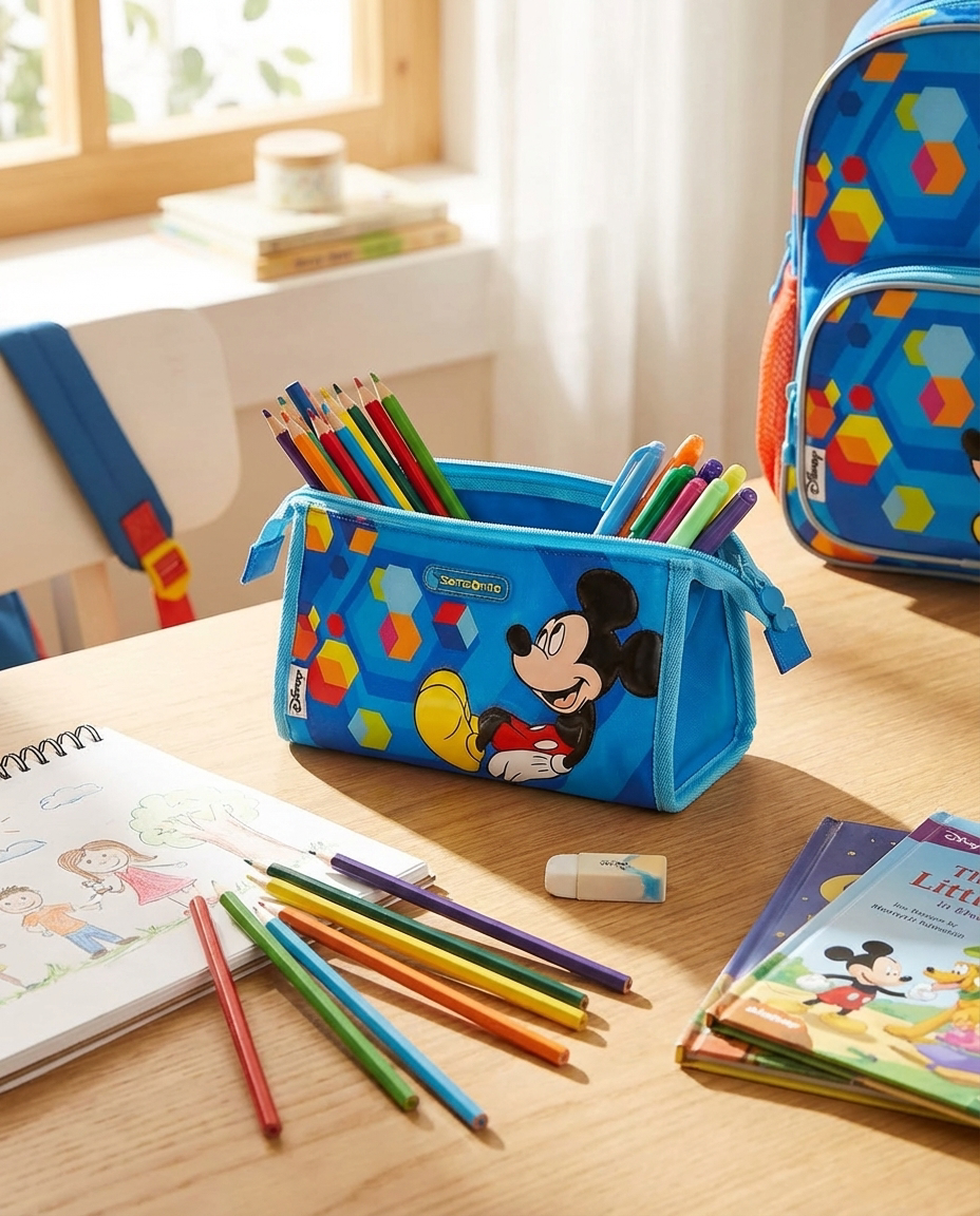Samsonite Mickey Mouse Kalem Kutusu Disney Lisanslı Mavi